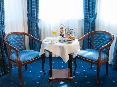 Room chairs at Ambassador Hotel in Vienna