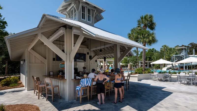 Open-air dining area in The Canteen at WaterColor Inn