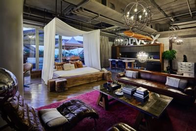 Interior of Suite with Terrace at Hotel Éclat Beijing
