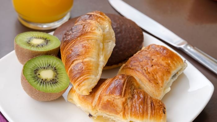 Close up of croissants served at Hotel Le Village Provencal