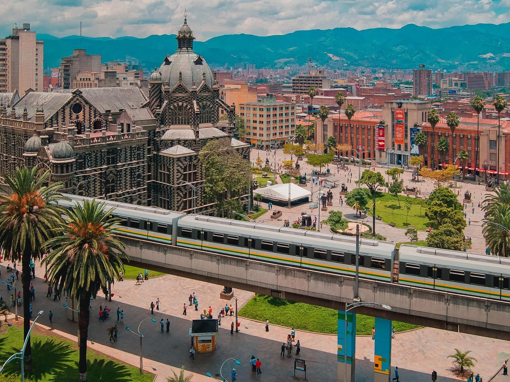 Aerial view, Centro Historico de Medellin Diez Hotel Categoría