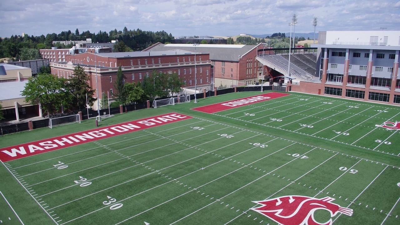 Practice football fields at Washington State University