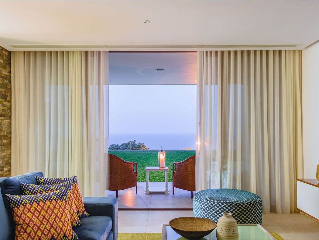 Livingroom area of The Villa Mar Room at Polana Serena Hotel