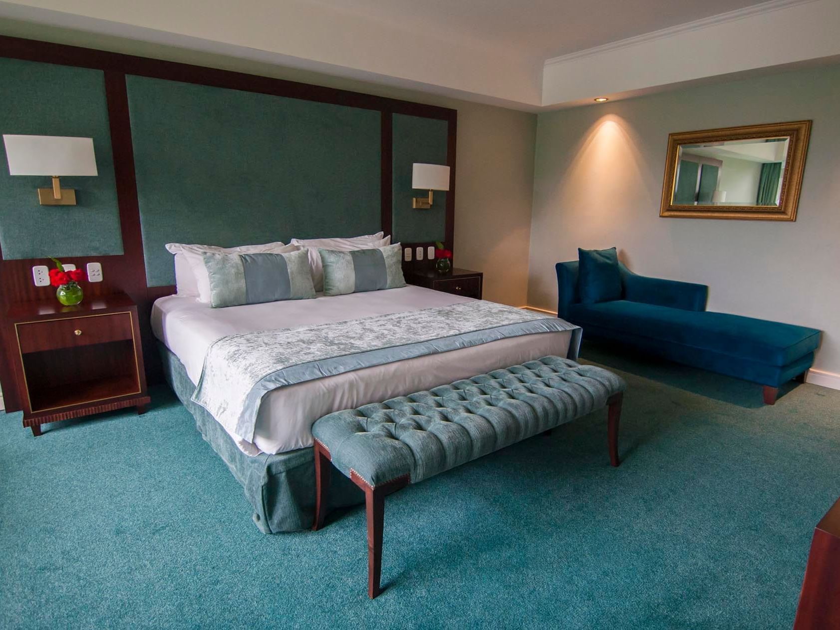 Uma cama King no Paradise Suite King no Iguazu Grand Resort