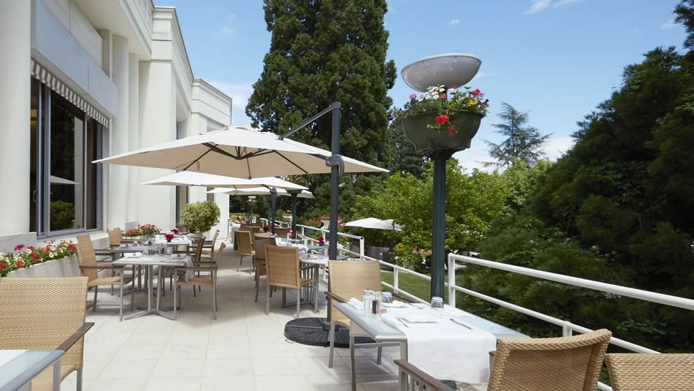 Terrasse du restaurant Les Présidents.