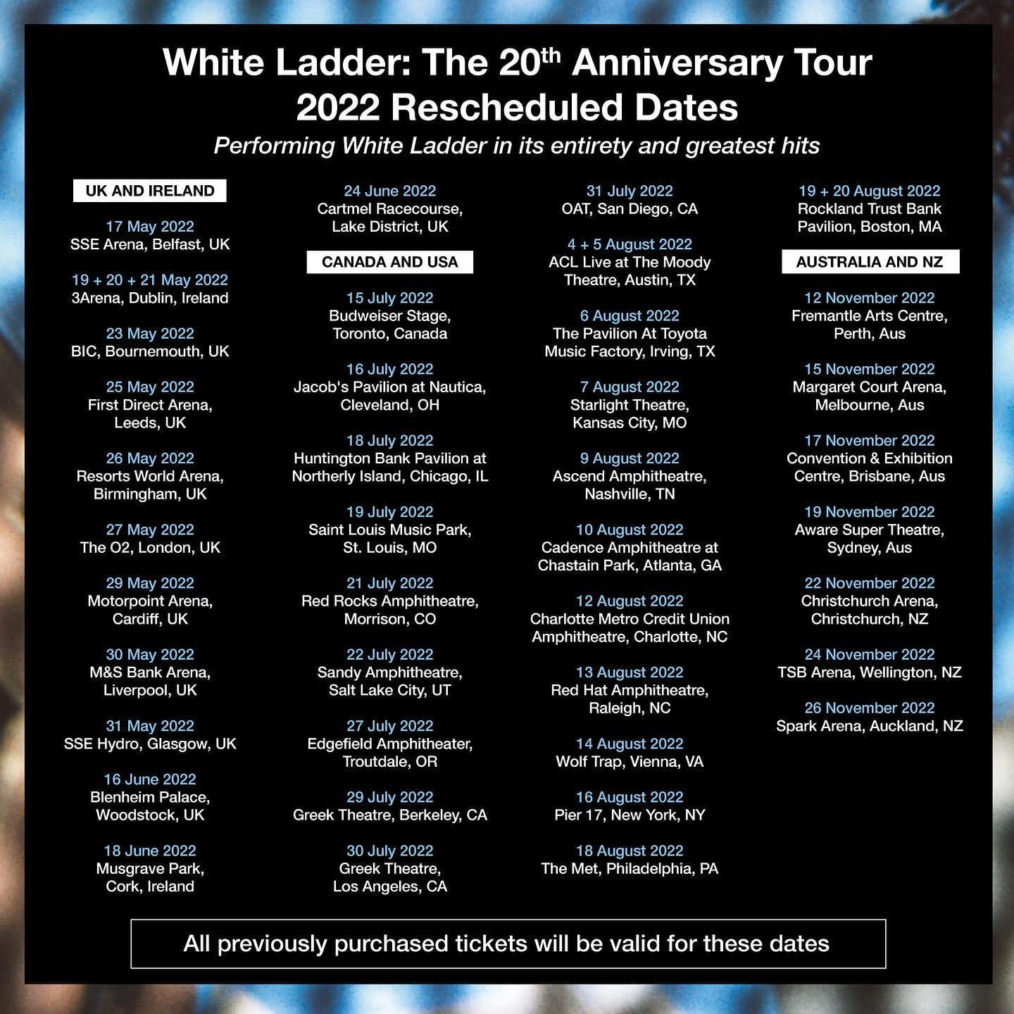 Poster for David Gray World Tour