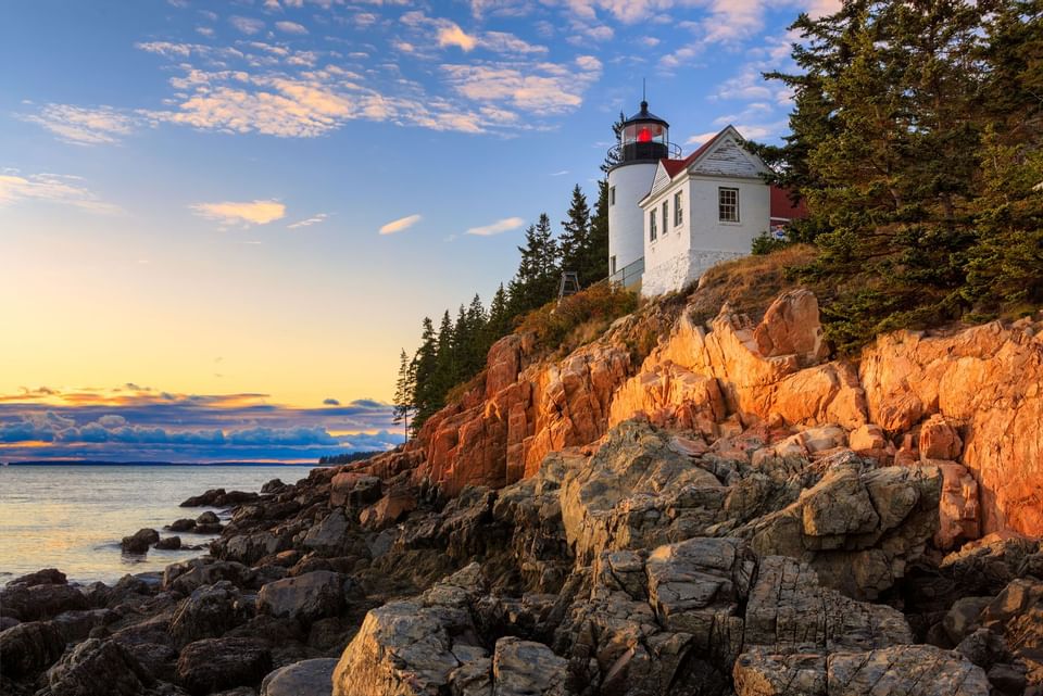 lighthouse near bar harbor maine