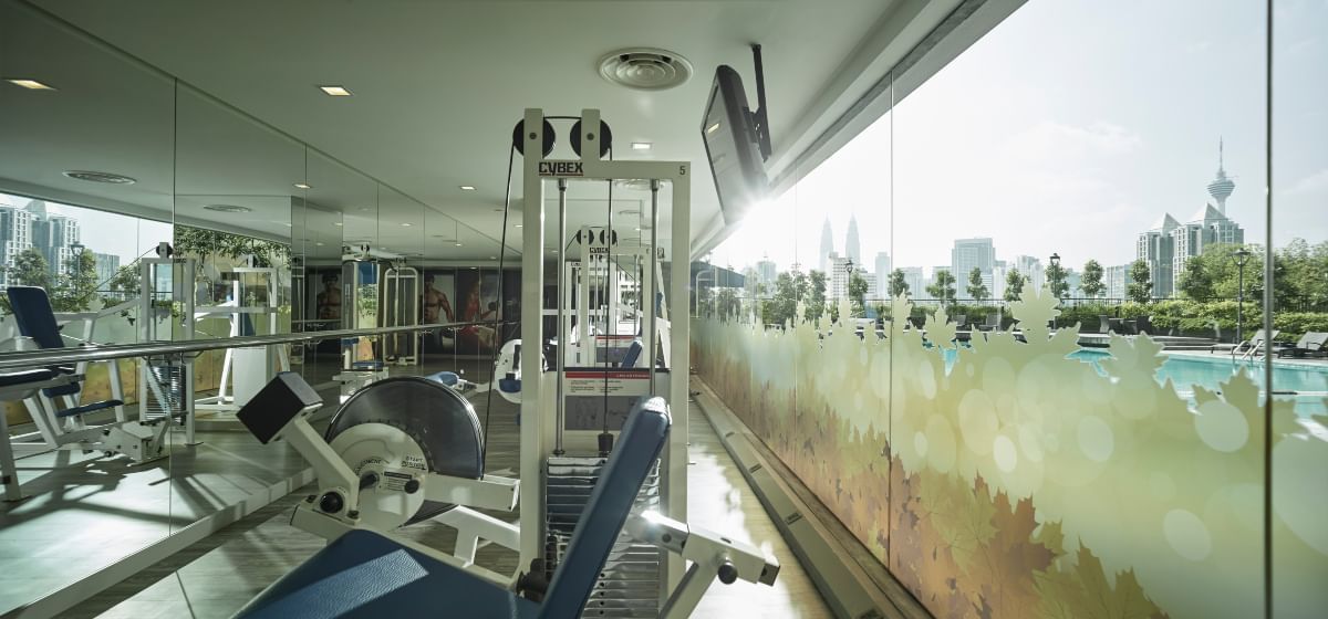Gym equipment in Fitness Centre at Sunway Putra Hotel