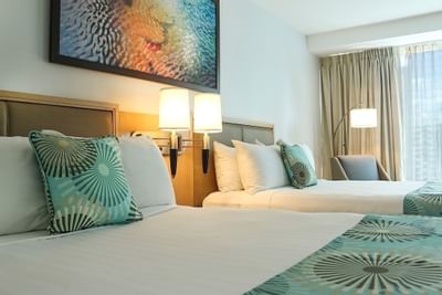room with two beds