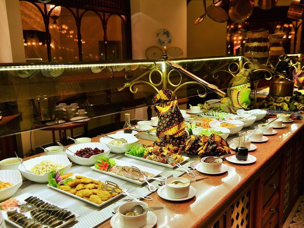 The Buffet display in Varanda Restaurant at Polana Serena Hotel