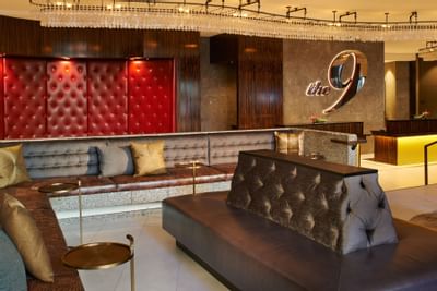 Expansive seating in the reception area