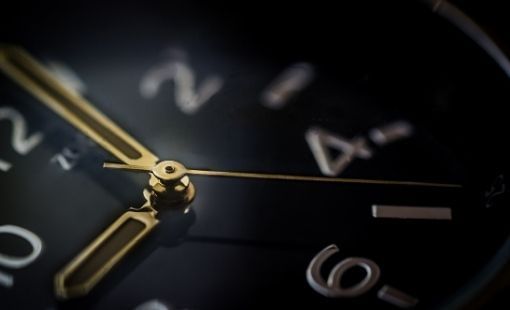 A close-up view of a black clock at Sunway Hotel Big Box