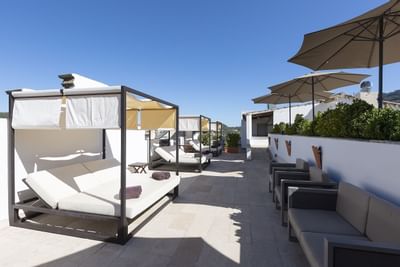 Erfrischender Pool mit Bergblick Tramuntana - Penthouse-Pool