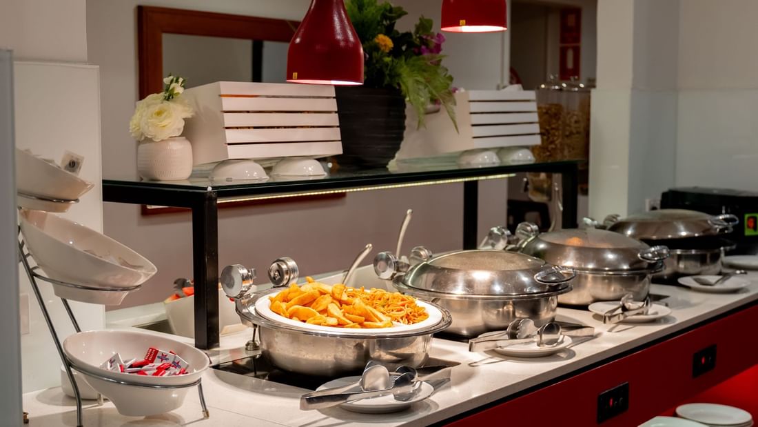 Ibis breakfast buffet with breakfast food