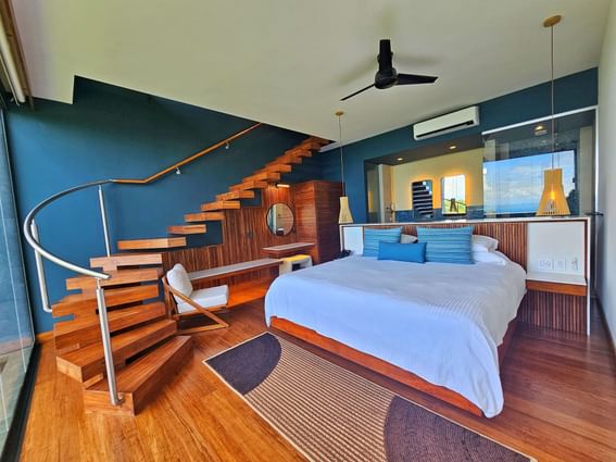 King bed in the interior of Luxury Townhouses at Los Altos Resort