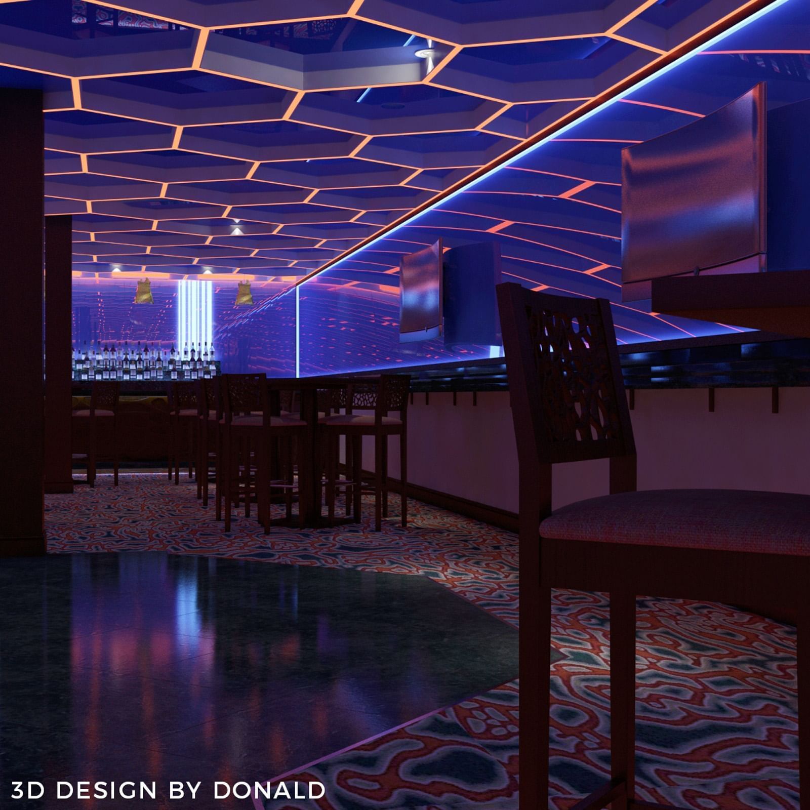 Lounge area in Nyirangogo night club at Goma Serena Hotel
