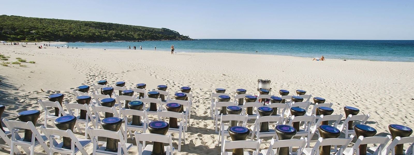 Beach set up at Pullman Bunker Bay