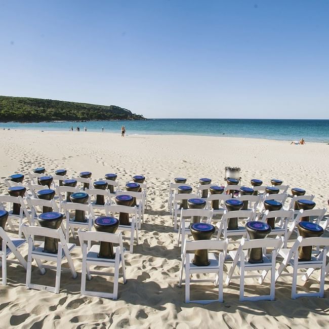 Beach set up at Pullman Bunker Bay