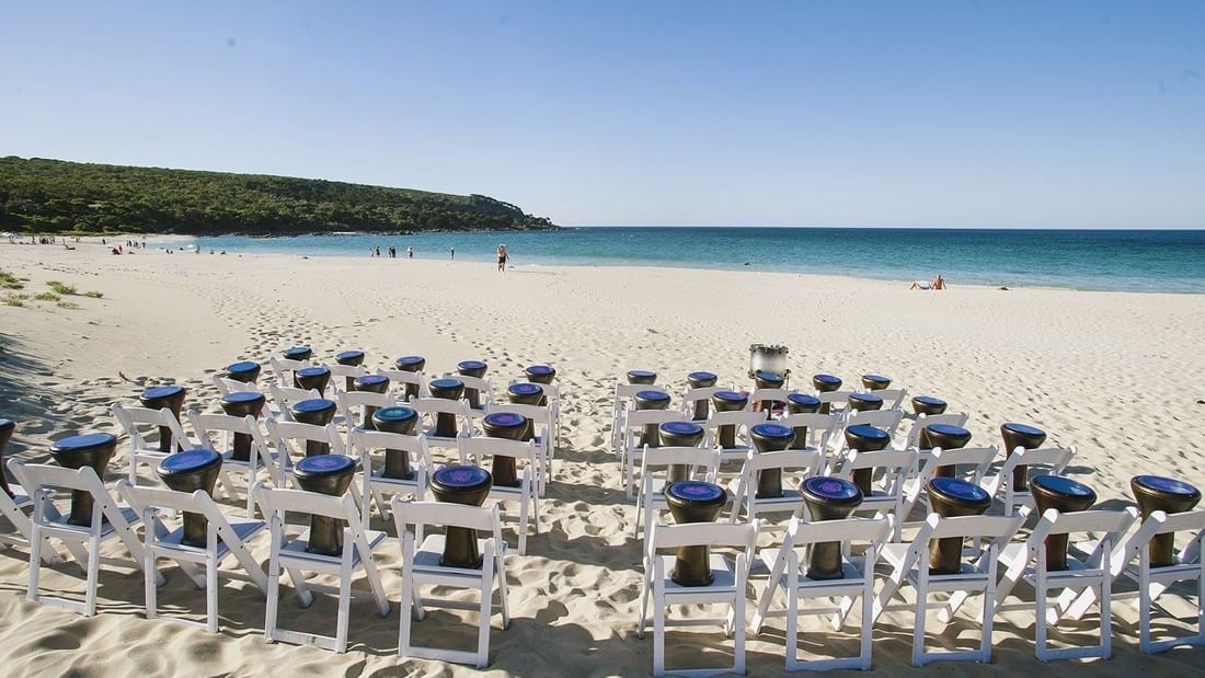 Beach set up at Pullman Bunker Bay