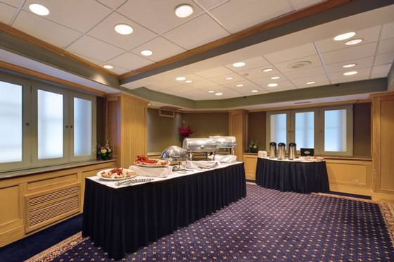 Buffet & refreshments arranged in Plaza at The Whitehall Hotel