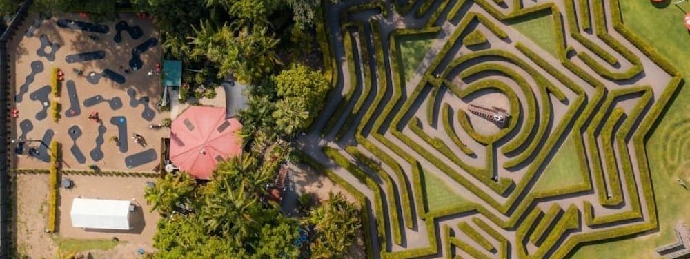 Aerial view of Amaze World near Novotel Sunshine Coast Resort