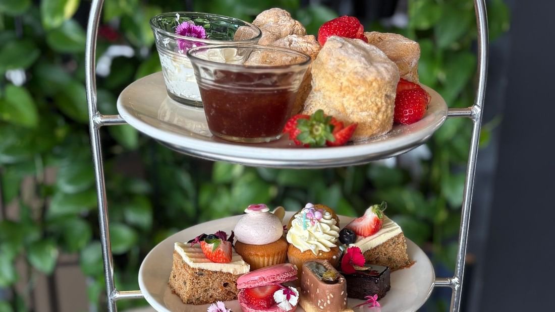 scone, cakes, petit fours