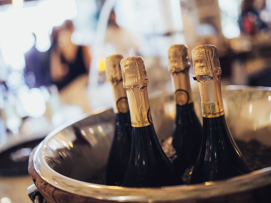 Wine bottles in Pacific Groove at Paramount Hotel Dubai