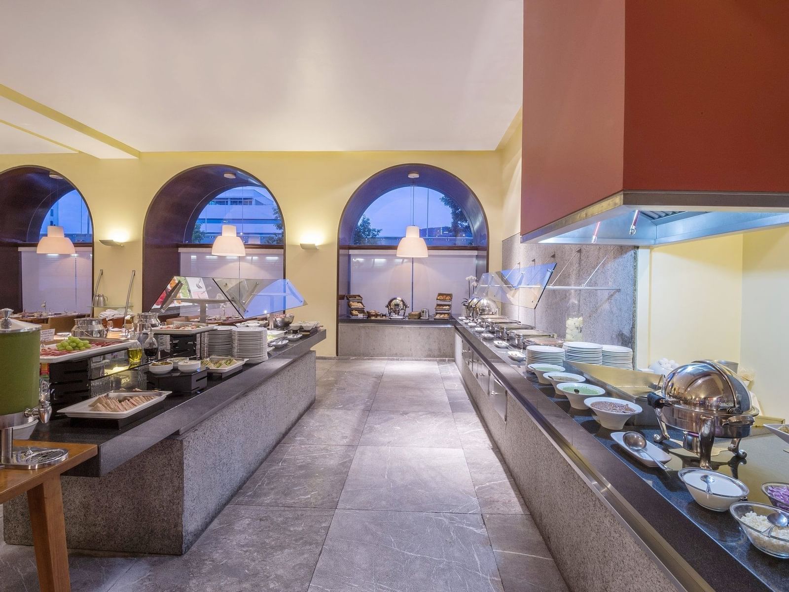 Buffet area of Casa de las Magnolias at La Colección Resorts