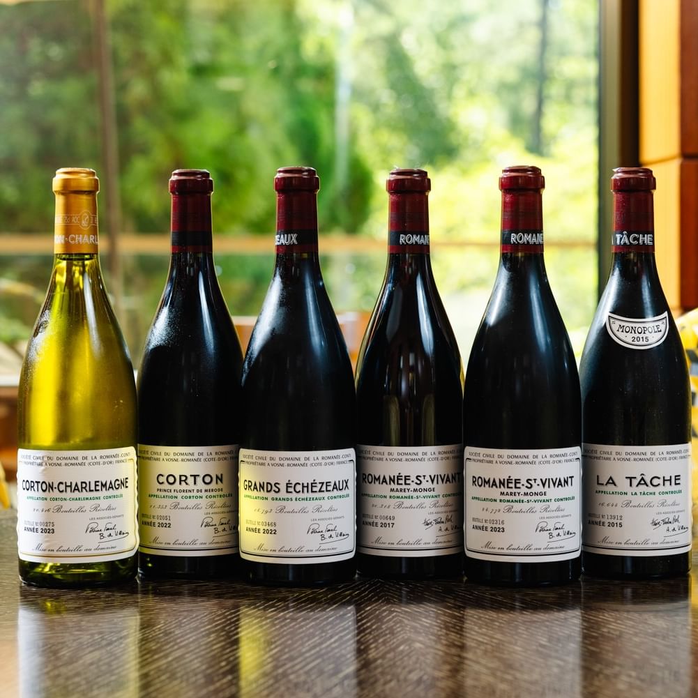 DRC wine lineup