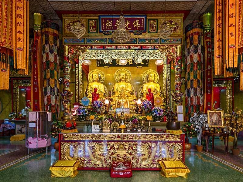 Inside of Wat Mangkon Buppharam near Chatrium Golf Resort Soi Dao Chanthaburi 