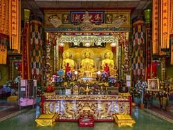 Inside of Wat Mangkon Buppharam near Chatrium Golf Resort Soi Dao Chanthaburi