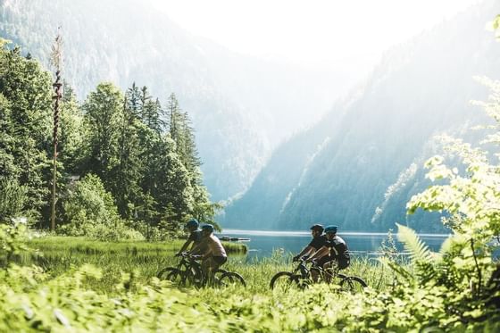 Radfahren rund um das Schloss