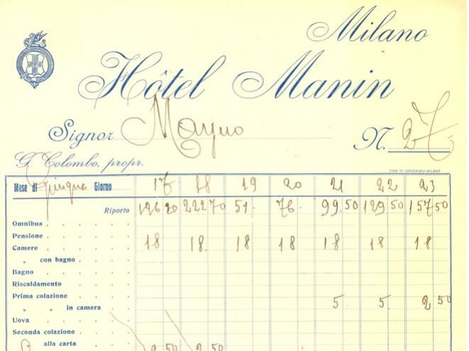 History of Manin Hotel Milano