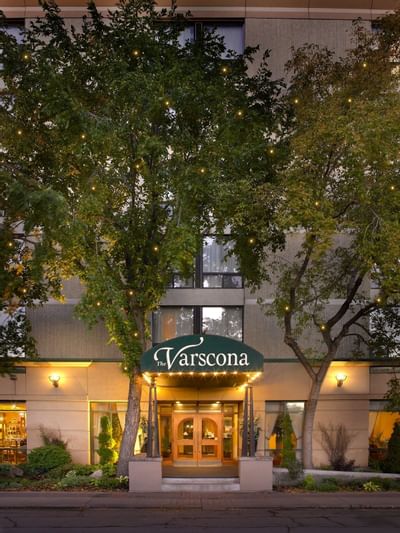 Front Exterior view of the main entrance at Varscona Hotel on Whyte