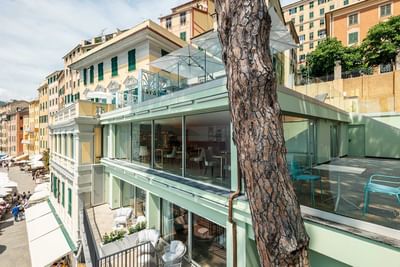 Distance view of City at Sublimis Boutique Hotel Camogli