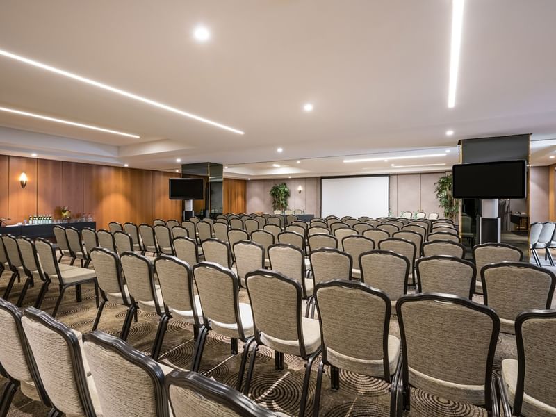 Theater type meeting setup in Meeting Room at Warwick Brussels