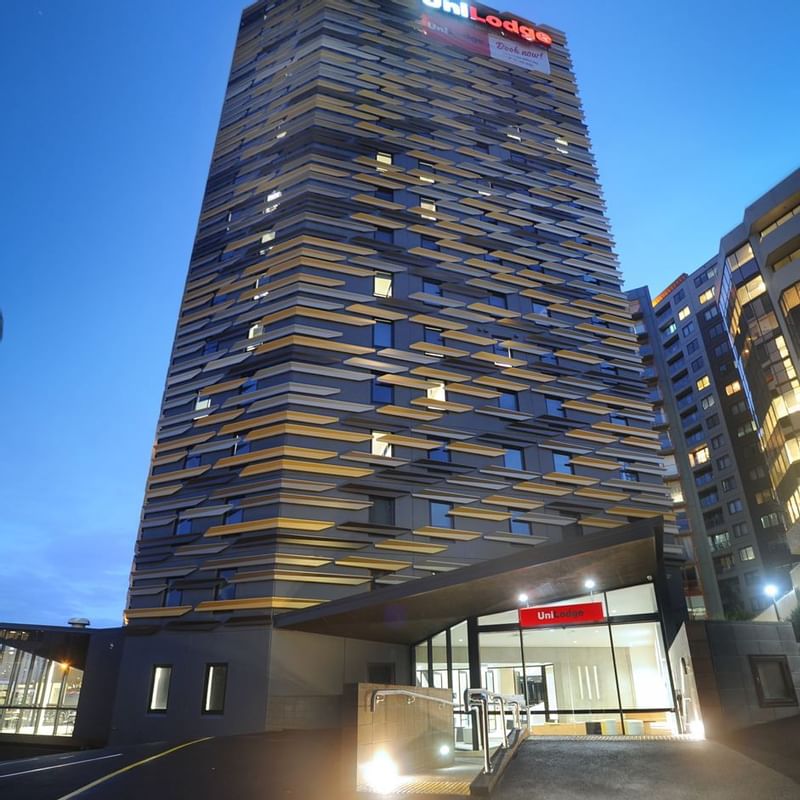 Outside Building Entrance Night