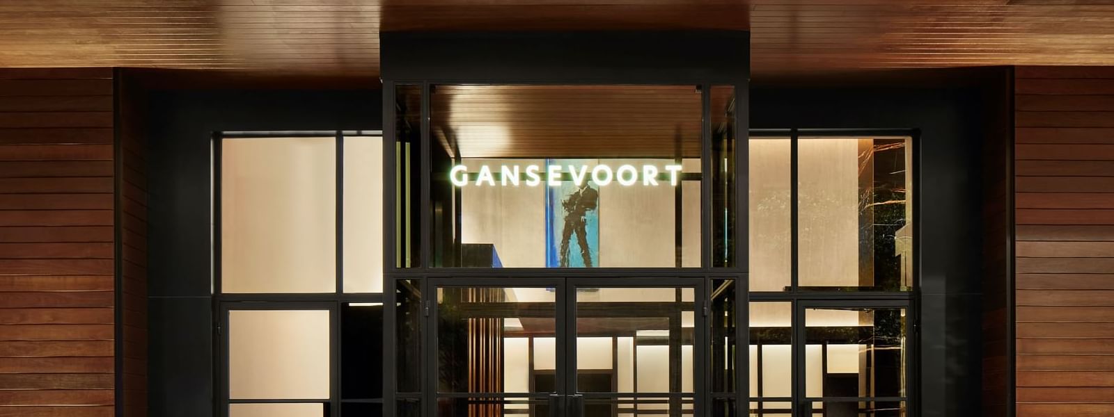 Gansevoort entrance exterior with sign and doors