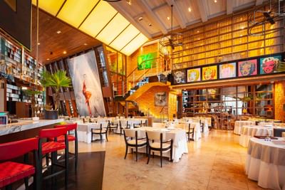 Interior of Opera Bombana restuarant at Hotel Éclat Beijing