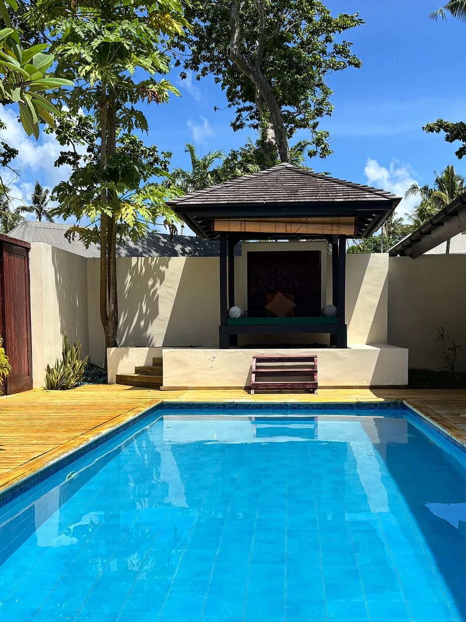 Private pool and gazebo at Pacific Pool Villa in Warwick Le Lagon - Vanuatu, Efate.