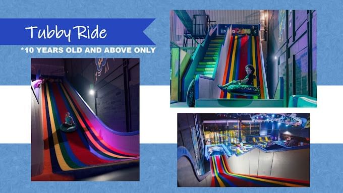 A collage of activities in X Park near Sunway Hotel Big Box