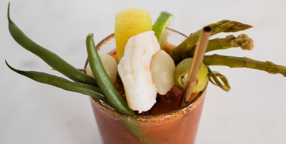 A beverage served at Alderbrook Resort & Spa