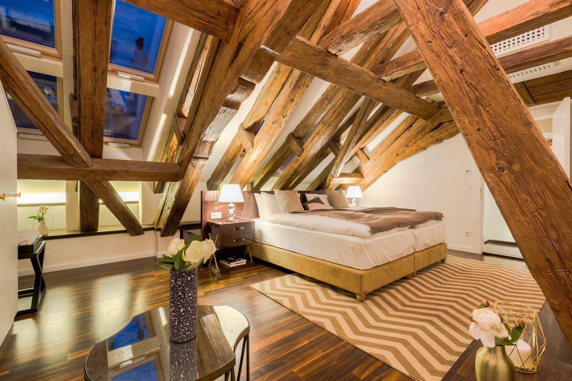 Upper Floor Sleeping Area in Maisonette Apartment at Residence wollzeile, Vienna