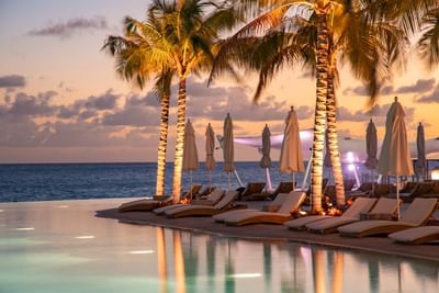 Outdoor pool area with a sea view, Morgan Resort Spa Village