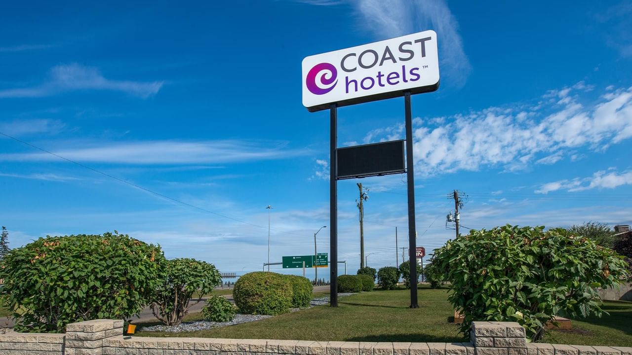 Coast Red Deer Hotel roadside sign