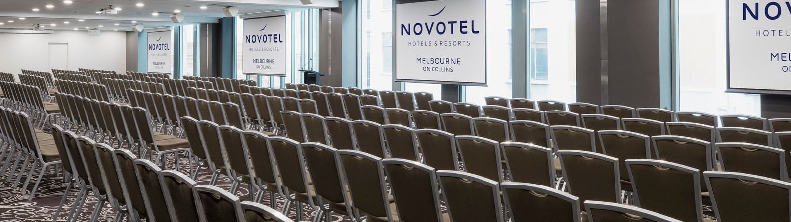 Interior of the meeting room at Novotel Melbourne on Collins