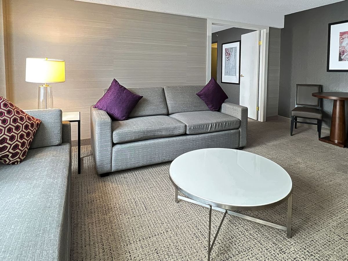 Living area in a hotel suite