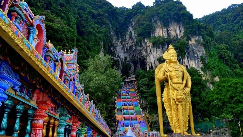 Batu Caves Rainbow Staircase near Sunway Resort