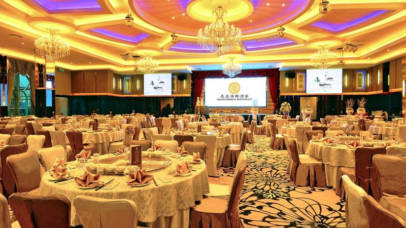 Banquet set-up in Grand Imperial at Sunway Resort Hotel