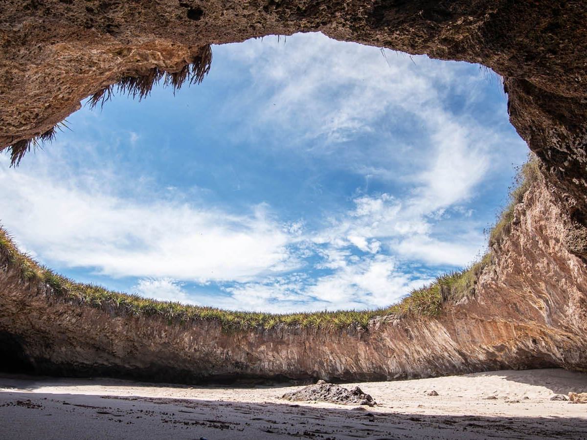 Hidden beach in the Marietas Islands near Fiesta Americana Travelty